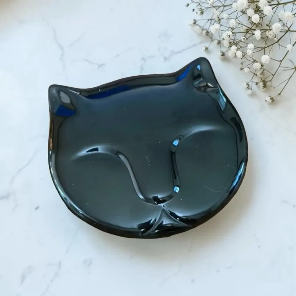 Vintage Cat Pocket Mirror Black 3763/66